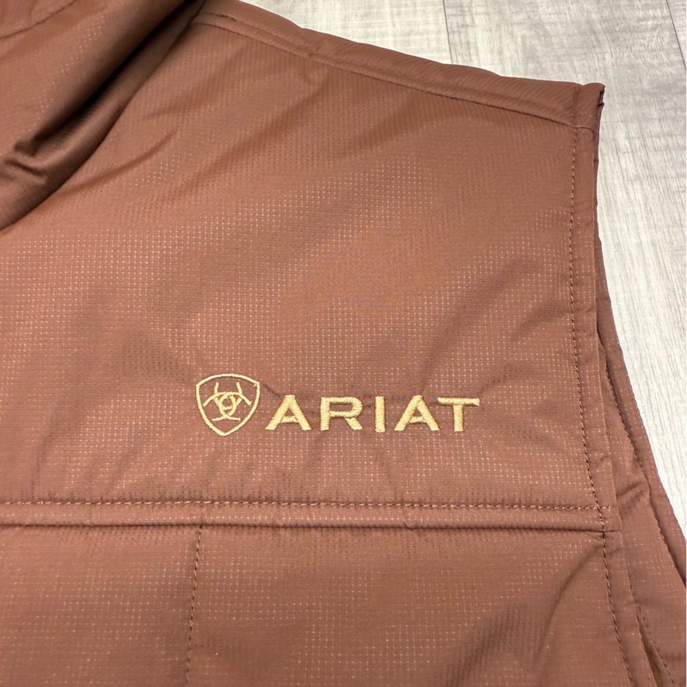 Men's XXL Ariat Crius Brown Insulated Quilted Wind/Waterproof Puffer Vest - Picture 6 of 11